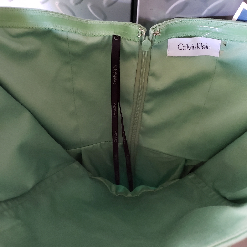 BNWT CALVIN KLEIN pistachio empire waist with POCKETS (4) - Picture 7 of 12